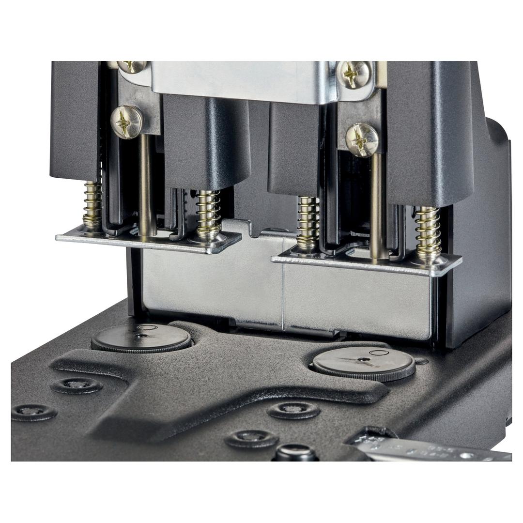 Poinçons creux et mécanisme de perforation du perforateur Rexel HD2300.
