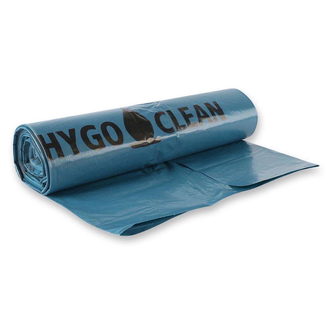 Rouleau de 25 sacs en PEBD recyclé de 45 microns Sacs poubelle 120 litres, bleus HYGOCLEAN - Rouleau de 25 sacs en PEBD recyclé de 45 microns, sacs poubelle HYGOCLEAN 120 litres bleus