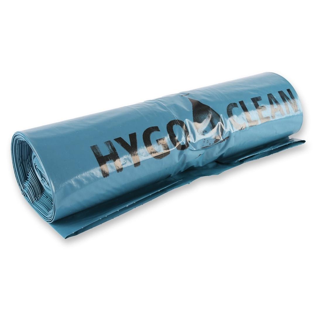 Rouleau de 10 sacs en PEBD recyclé de 60 microns Sacs poubelle 240 litres, bleus HYGOCLEAN - Rouleau de 10 sacs en PEBD recyclé de 60 microns, sacs poubelle HYGOCLEAN 240 litres bleus