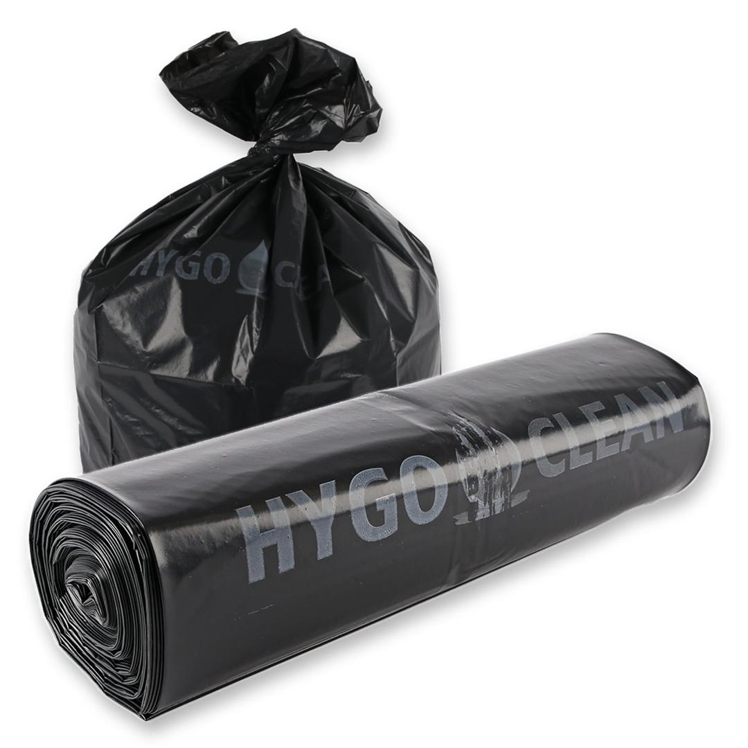 Rouleau de 25 sacs en PEBD recyclé de 80 microns Sacs poubelle 120 litres, noirs HYGOCLEAN - Rouleau de 25 sacs en PEBD recyclé de 80 microns, sacs poubelle HYGOCLEAN Premium 120 litres noirs