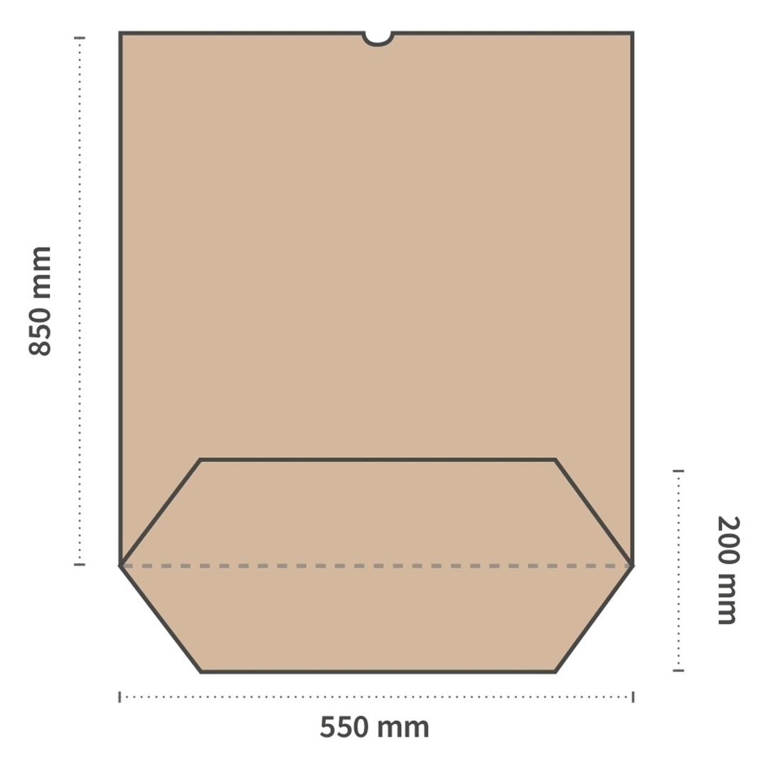 Papier 2 plis, vendus par 100 Sacs à déchets en papier 80 litres, bruns NATURE STAR - Sacs à déchets en papier NATURE Star 80 litres, autre vue