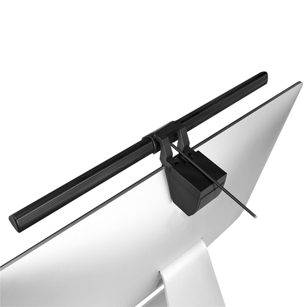 USB, 3 teintes de blanc Lampe d'écran LED à pince LOGILINK - Lampe LogiLink UA0372 fixée sur le haut d'un écran