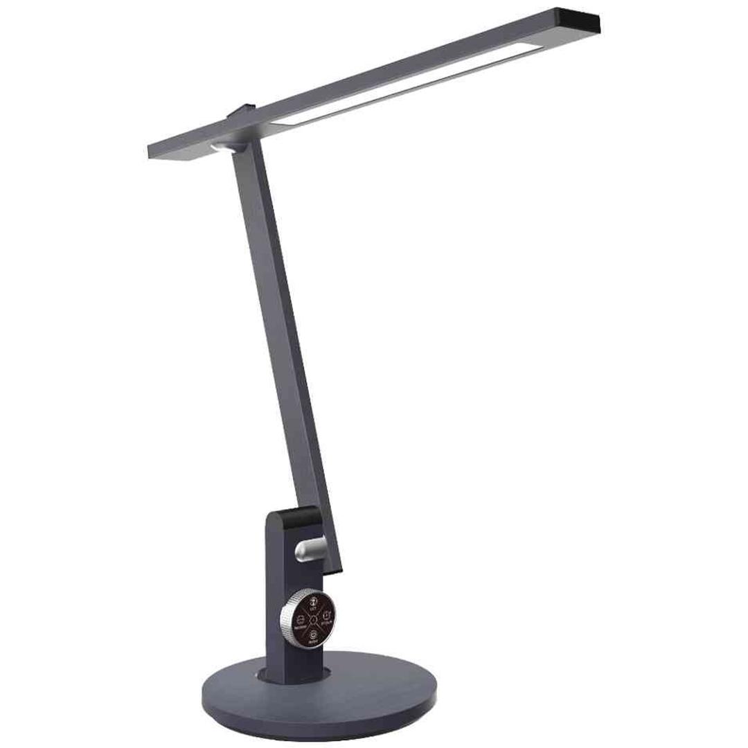 Lampe de bureau LED, bras articulé, base rotative BENTO PAPERFLOW - Lampe de bureau LED PAPERFLOW BENTO gris métal