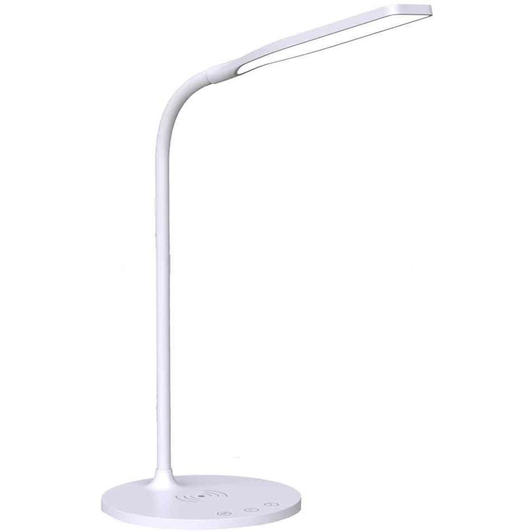 Lampe de bureau LED, col flexible, chargeur à induction IRENE PAPERFLOW - Lampe de bureau LED PAPERFLOW IRENE blanche, col flexible