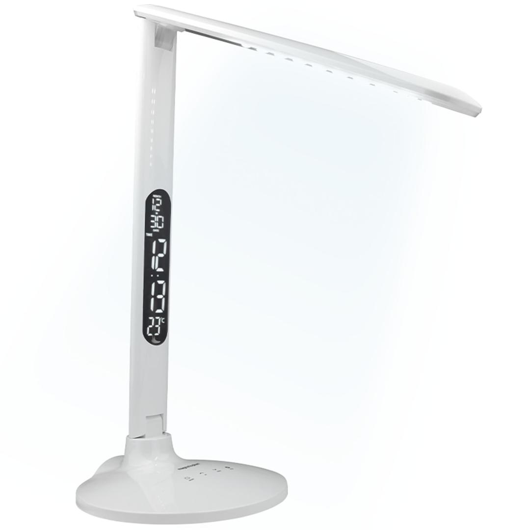 Lampe de bureau LED, écran date et heure, port USB Strato MAGNETOPLAN - Lampe magnetoplan Strato allumée