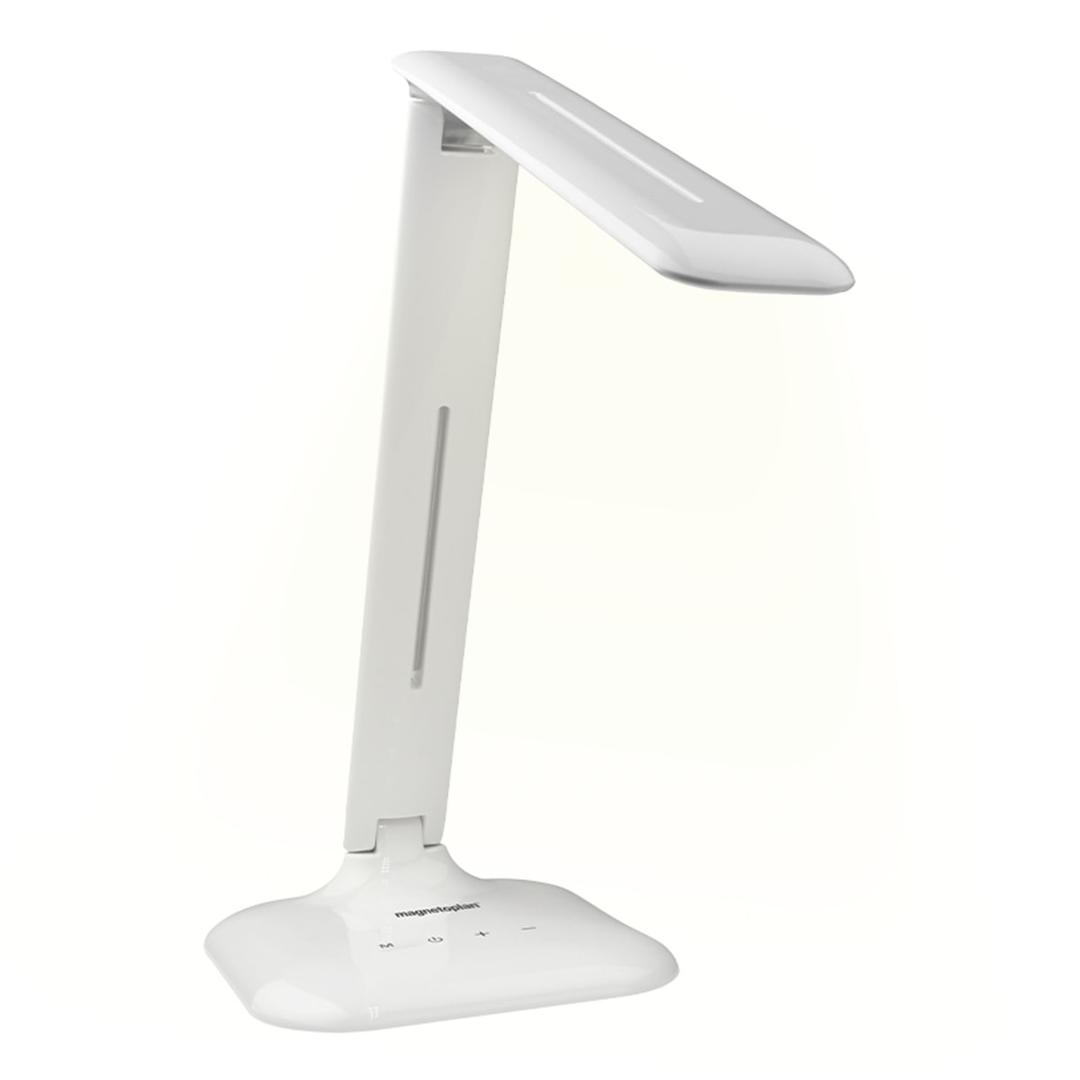 Lampe de bureau LED pliable, 3 teintes Tropo MAGNETOPLAN - Lampe magnetoplan Tropo allumée en lumière chaude