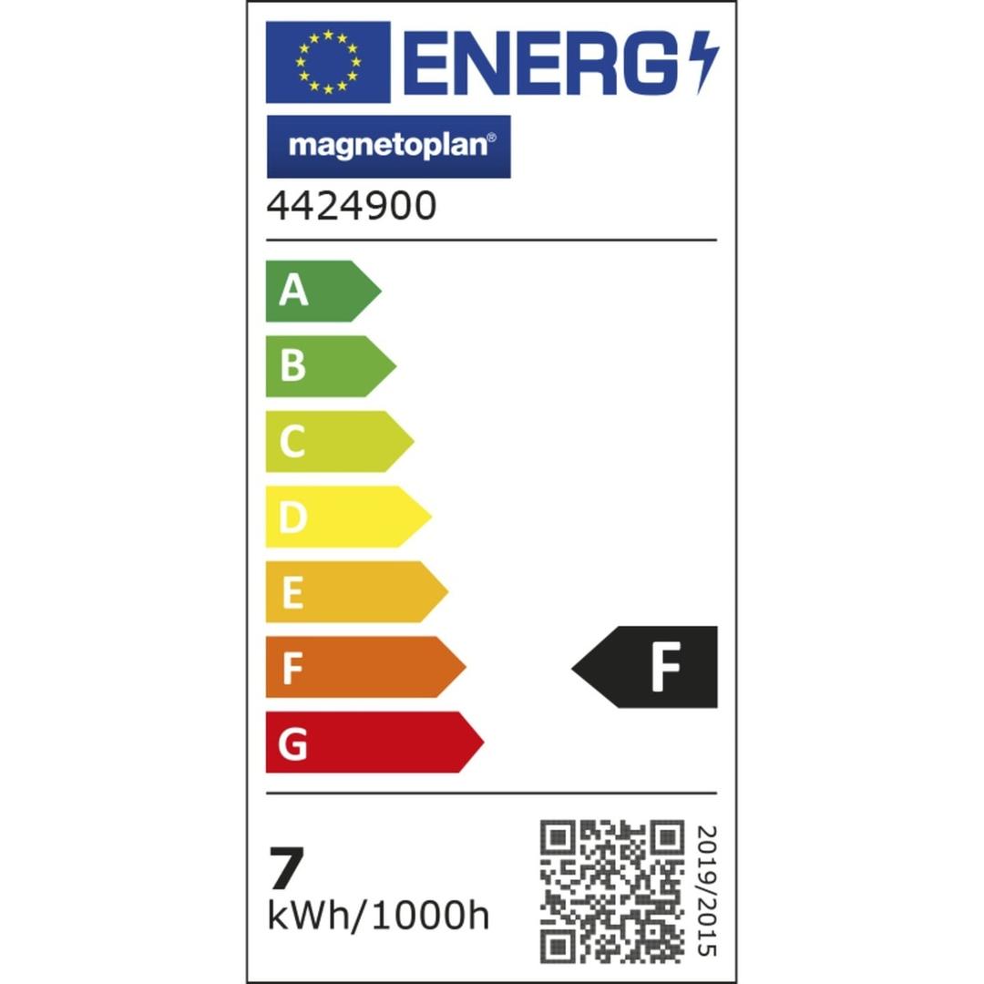 Lampe de bureau LED pliable, 3 teintes Tropo MAGNETOPLAN - Étiquette énergie de la source LED, classe F, lampe de bureau LED magnetoplan Tropo