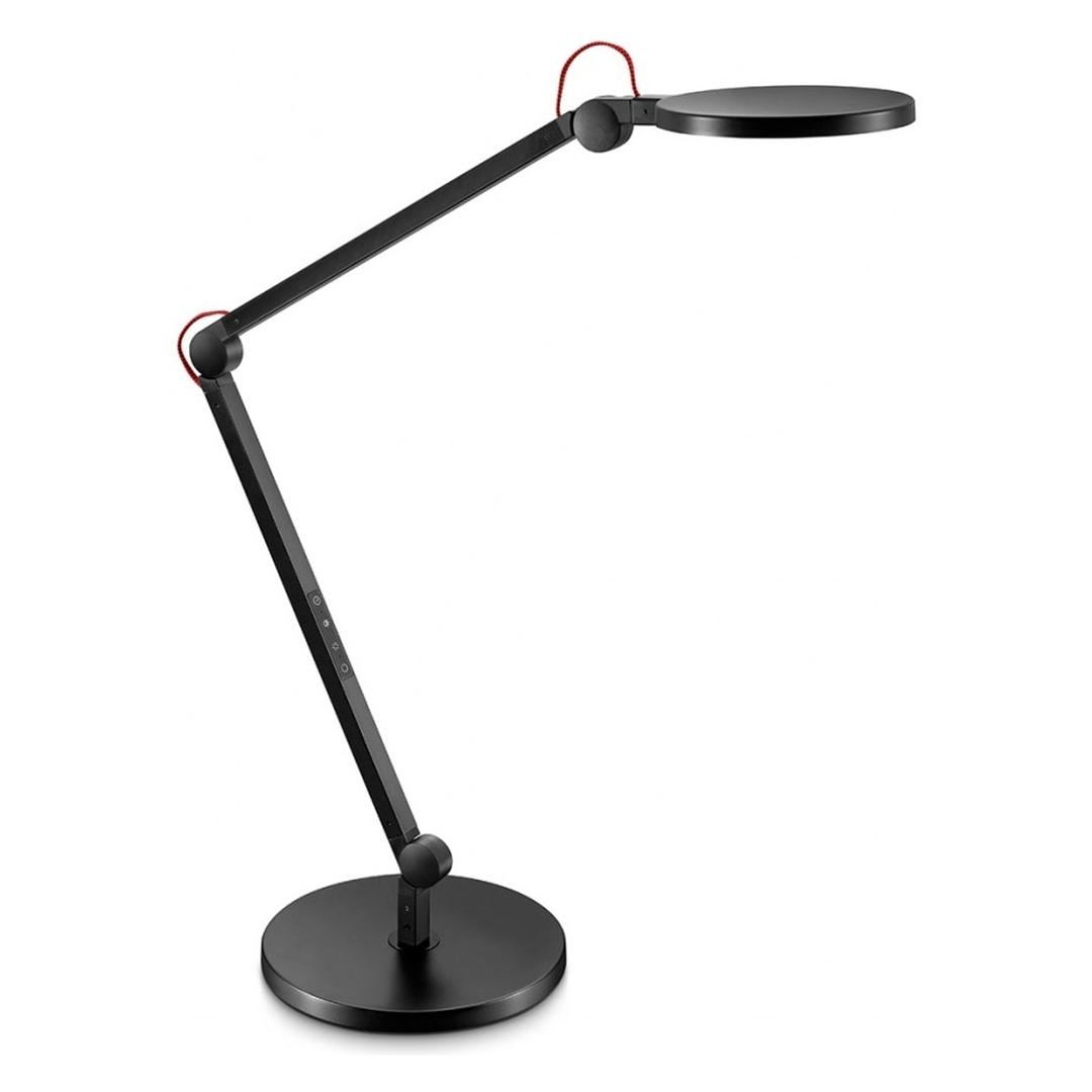 Lampe de bureau LED, double bras articulé, minuteur Giant CEP - Lampe de bureau LED CEP Giant noire, double bras articulé