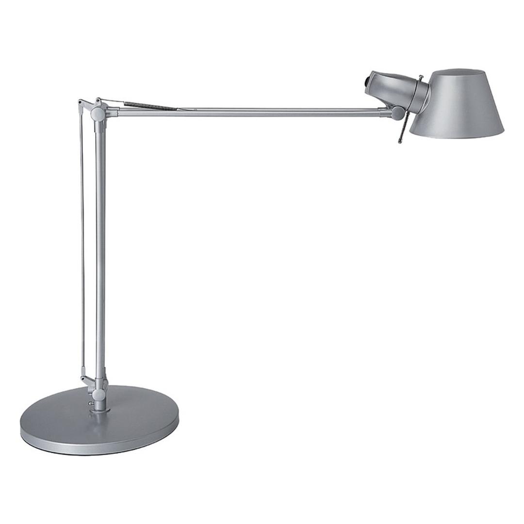 Lampe de bureau, double bras articulé, ampoule LED E27 fournie rock MAUL - Lampe de bureau MAULrock argent, double bras articulé