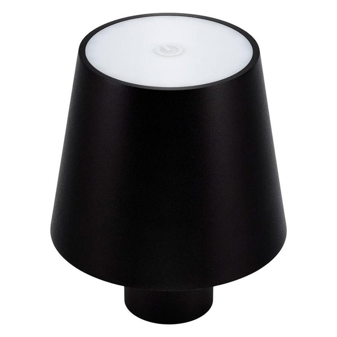 Lampe LED rechargeable à poser sur une bouteille PARIS SECURIT - Lampe LED rechargeable Securit PARIS noire