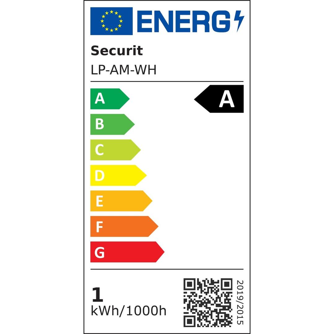 Bougies LED rechargeables, blanc chaud, station de charge AMSTERDAM SECURIT - Étiquette énergie de la source LED, classe A, bougies LED rechargeables Securit AMSTERDAM