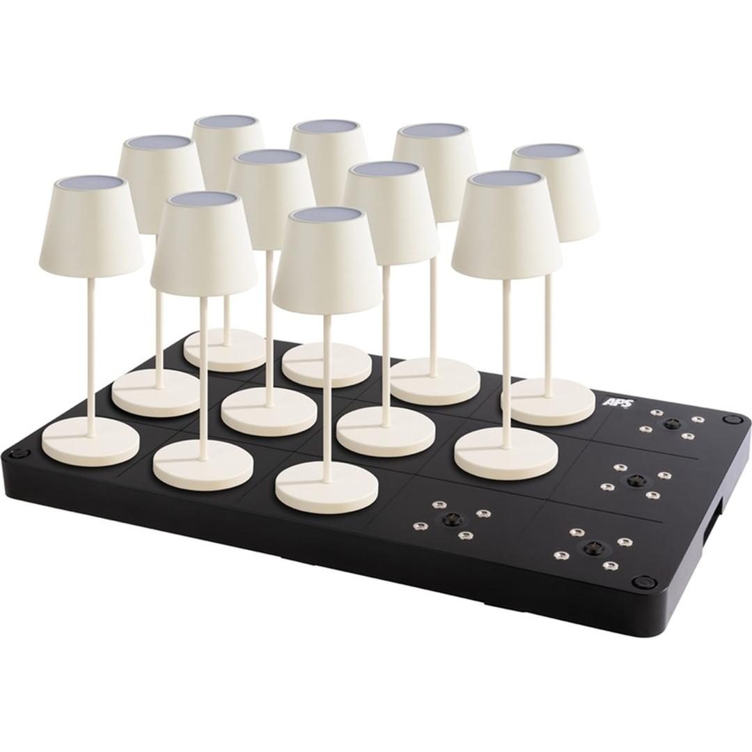 Pour lampes de table LED rechargeables, 2 télécommandes Station de charge 15 places APS - Station de charge APS 15 places chargée de lampes de table