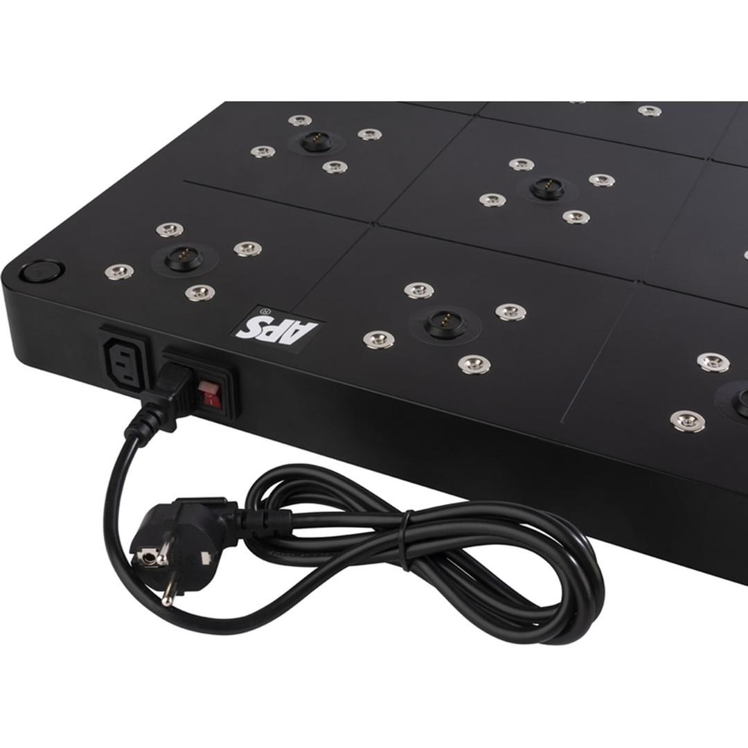 Pour lampes de table LED rechargeables, 2 télécommandes Station de charge 15 places APS - Prise secteur et interrupteur de la station de charge APS 15 places