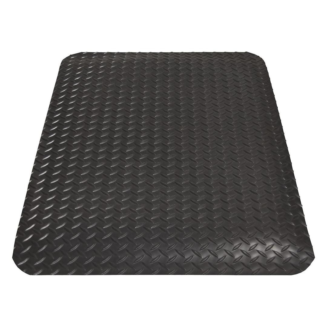 PVC à structure diamant, 60 × 90 cm, noir Tapis anti-fatigue Yoga Deck Ultra MILTEX - Tapis anti-fatigue miltex Yoga Deck Ultra noir, 60 × 90 cm