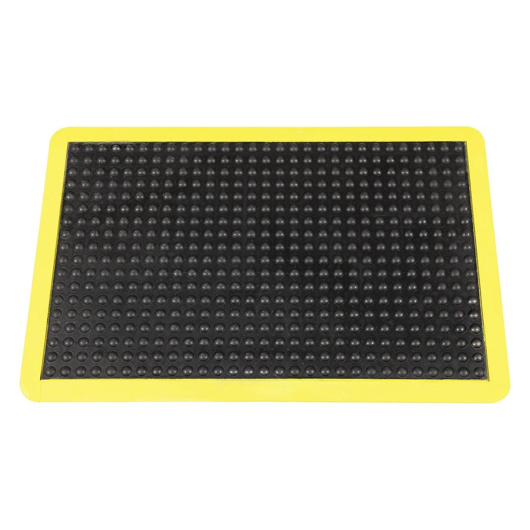 Caoutchouc naturel à dômes, 60 × 90 cm, noir à bandes jaunes Tapis anti-fatigue Yoga Dome Basic MILTEX - Tapis anti-fatigue miltex Yoga Dome Basic noir à bandes jaunes, 60 × 90 cm