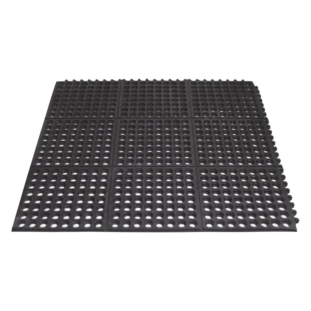 Caoutchouc naturel ajouré, drainant, 90 × 90 cm Dalle caoutchouc Yoga Octa Basic MILTEX - Dalles caoutchouc miltex Yoga Octa Basic assemblées