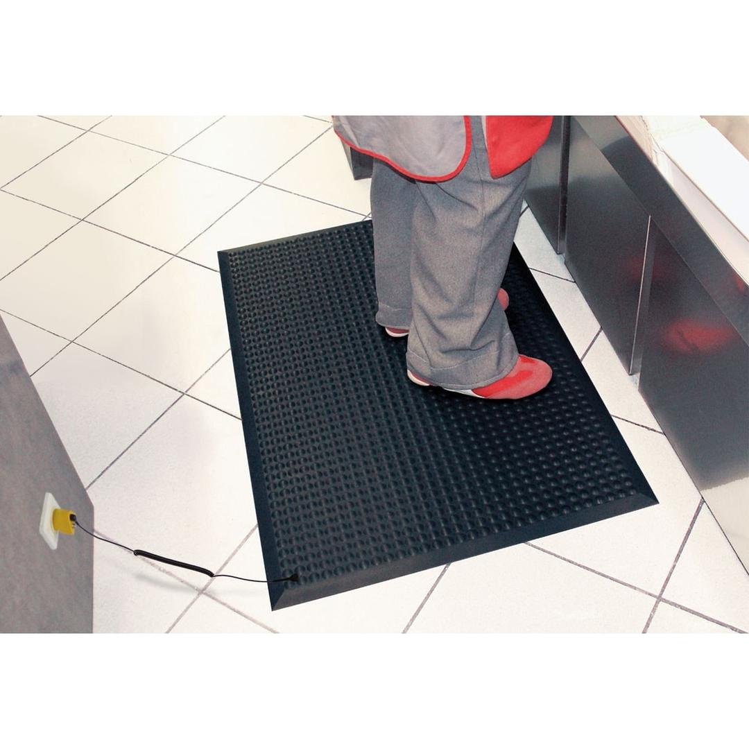 Pour Yoga Ergo Fusion et Ergo Stat, bloc à brancher sur prise Câble de mise à la terre pour tapis ESD MILTEX - Tapis ESD miltex relié à la prise par son câble de mise à la terre
