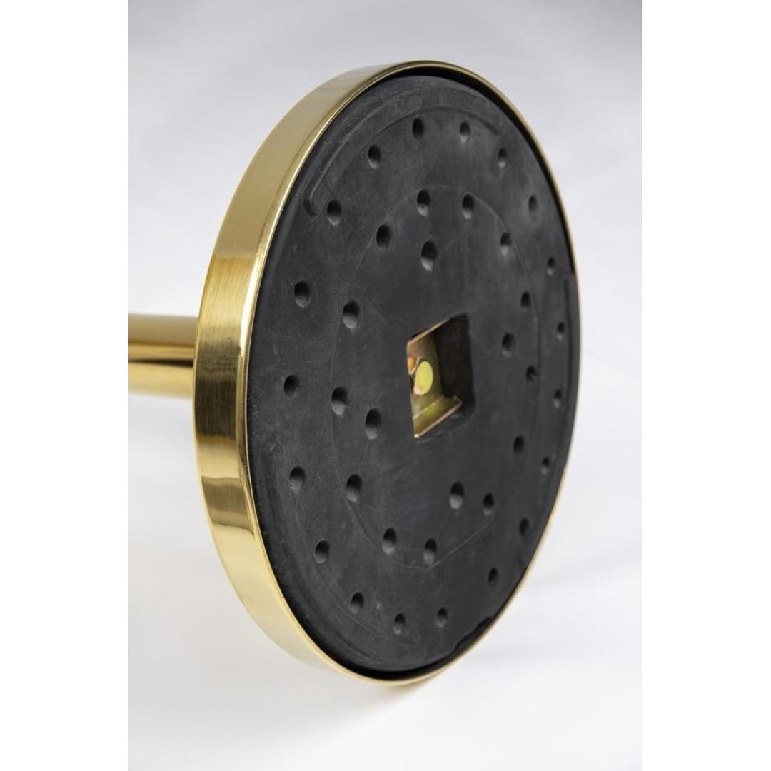 Ø 310 mm, doré Socle de poteau d'accueil CLASSIC SECURIT - Dessous du socle Securit CLASSIC doré, garni de caoutchouc