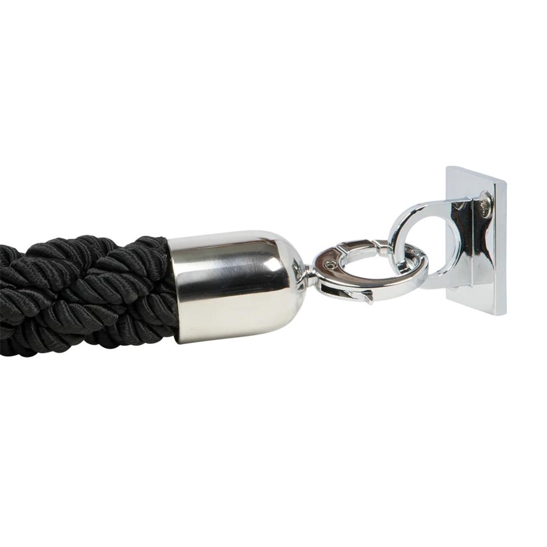Pour corde, chromé Support mural CLASSIC SECURIT - Corde Securit CLASSIC accrochée au support mural chromé