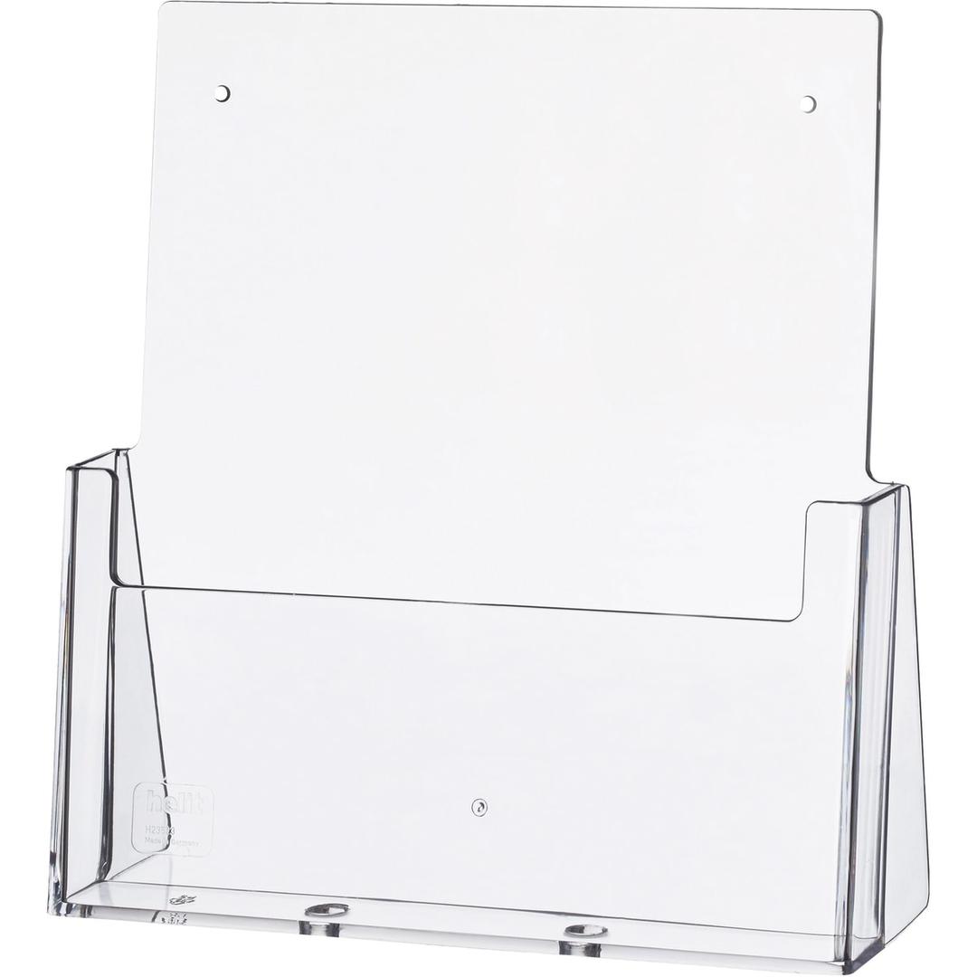A4 portrait, 1 compartiment Porte-brochures the helpdesk HELIT - Porte-brochures de table helit the helpdesk A4, 1 compartiment, transparent