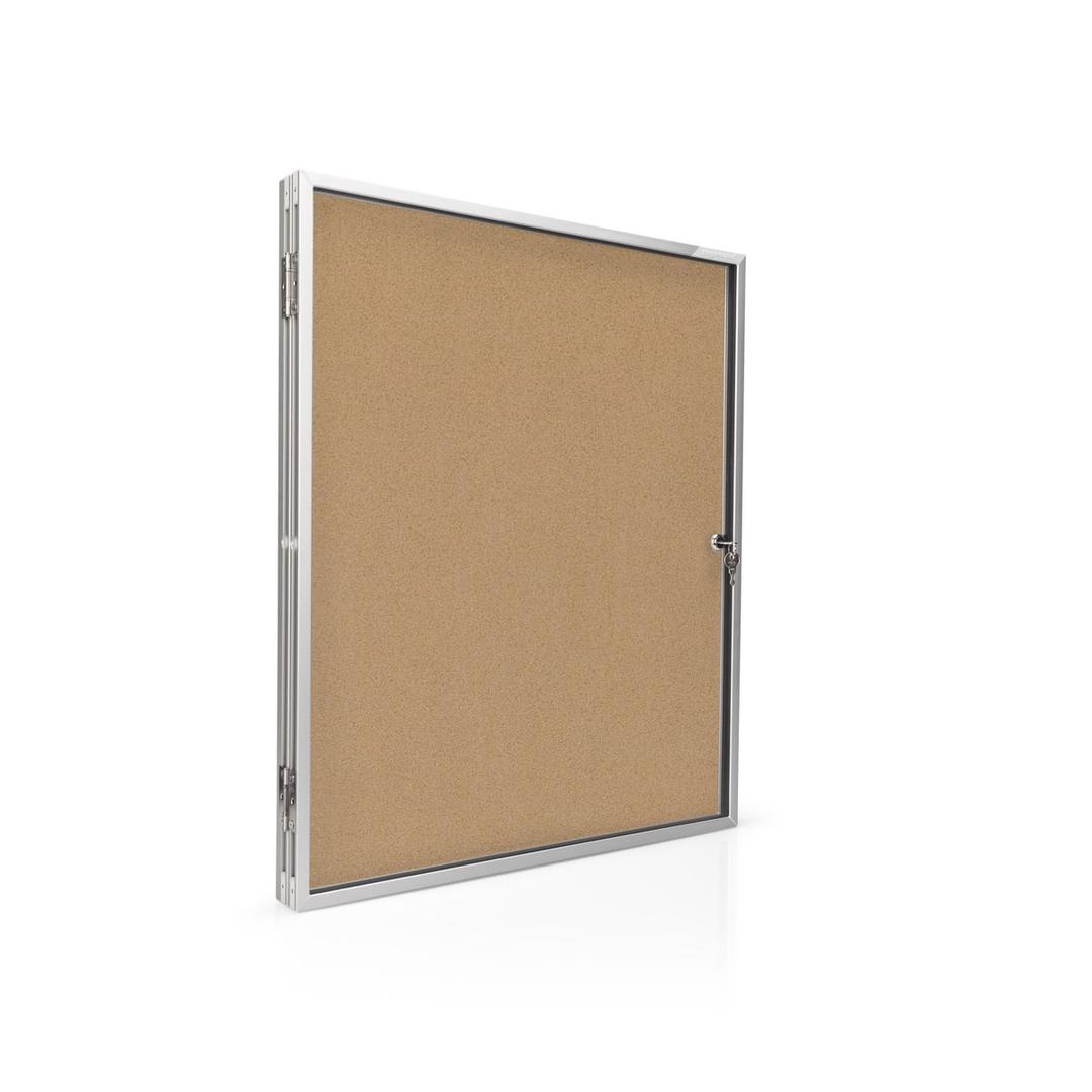 Intérieure, fond en liège, 4 x A4 Vitrine d'affichage SP MAGNETOPLAN - Vitrine d'affichage d'intérieur magnetoplan SP en liège 4 x A4, vue de trois quarts