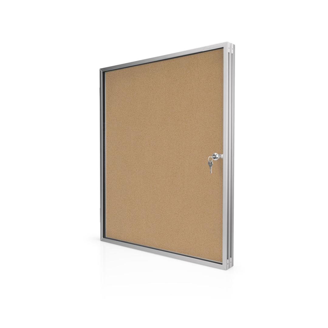Intérieure, fond en liège, 4 x A4 Vitrine d'affichage SP MAGNETOPLAN - Vitrine d'affichage d'intérieur magnetoplan SP en liège 4 x A4, vue de profil