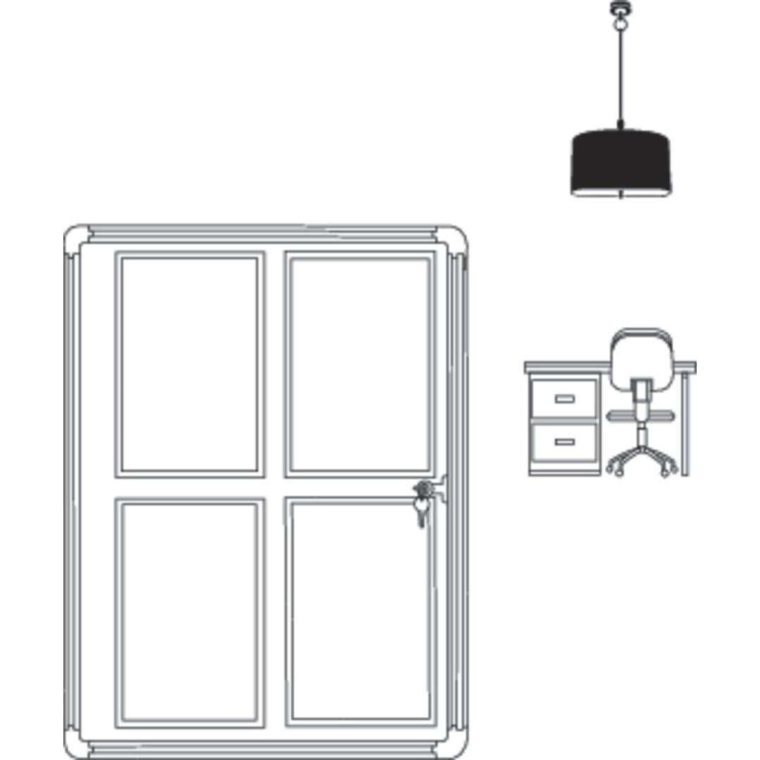 Intérieure, fond en liège, 4 x A4 Vitrine d'affichage SP MAGNETOPLAN - Vitrine d'affichage d'intérieur magnetoplan SP en liège 4 x A4, schéma de montage au mur