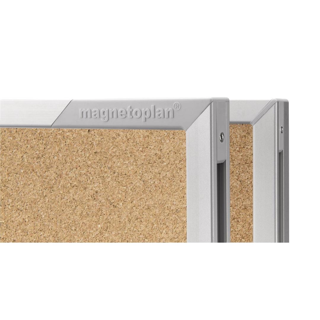 Intérieure, fond en liège, 4 x A4 Vitrine d'affichage SP MAGNETOPLAN - Vitrine d'affichage d'intérieur magnetoplan SP en liège 4 x A4, coin du cadre