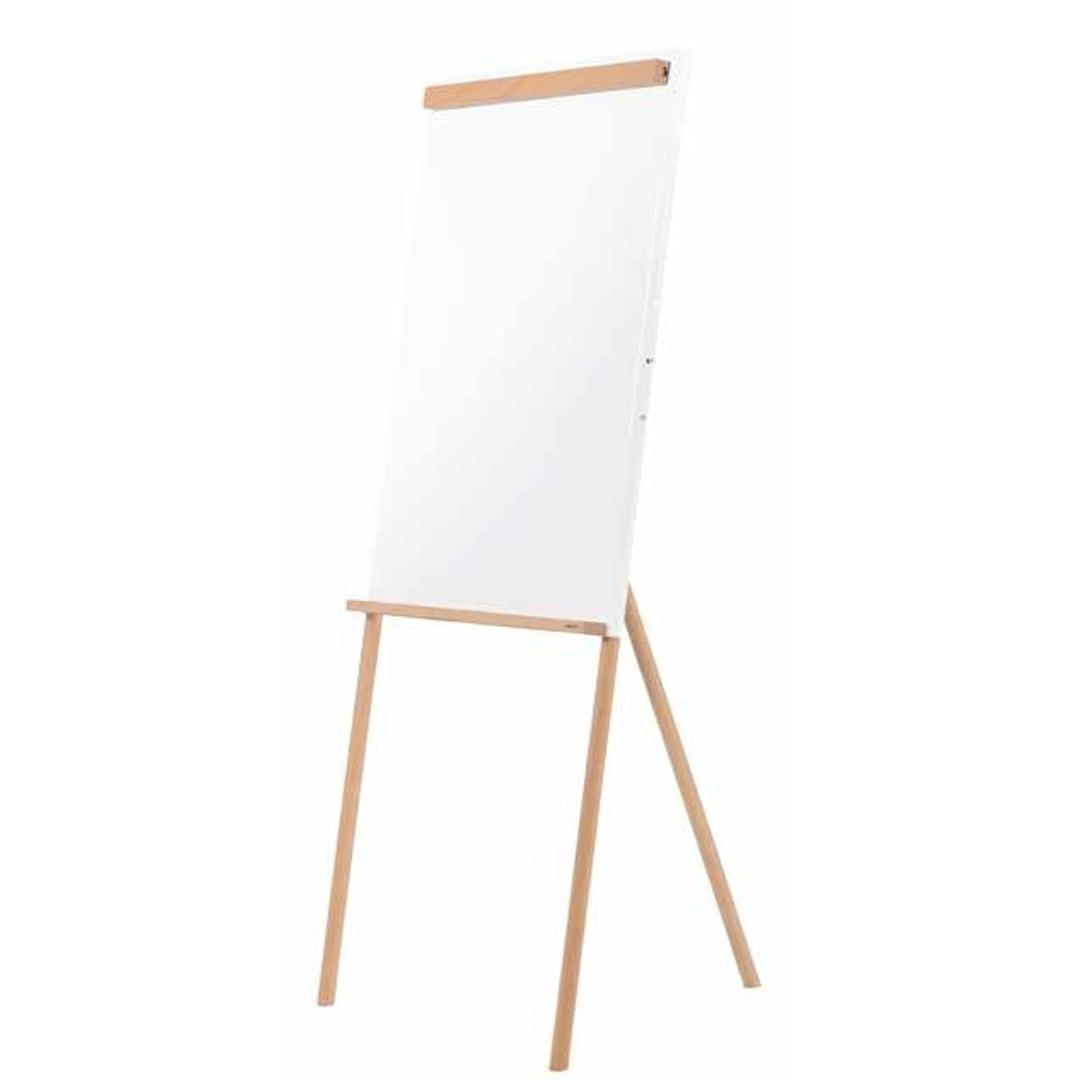 Acier laqué magnétique, trépied en hêtre Paperboard Giro ARCHYI - Chevalet ARCHYI Giro vu de trois quarts