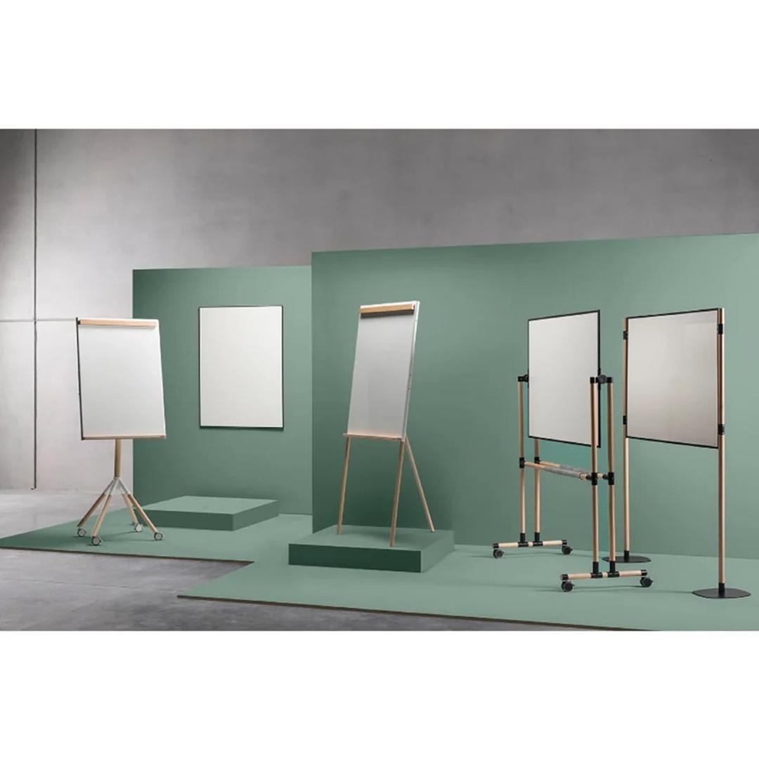 Acier laqué magnétique, trépied en hêtre Paperboard Giro ARCHYI - Chevalets de la gamme ARCHYI, dont le Giro