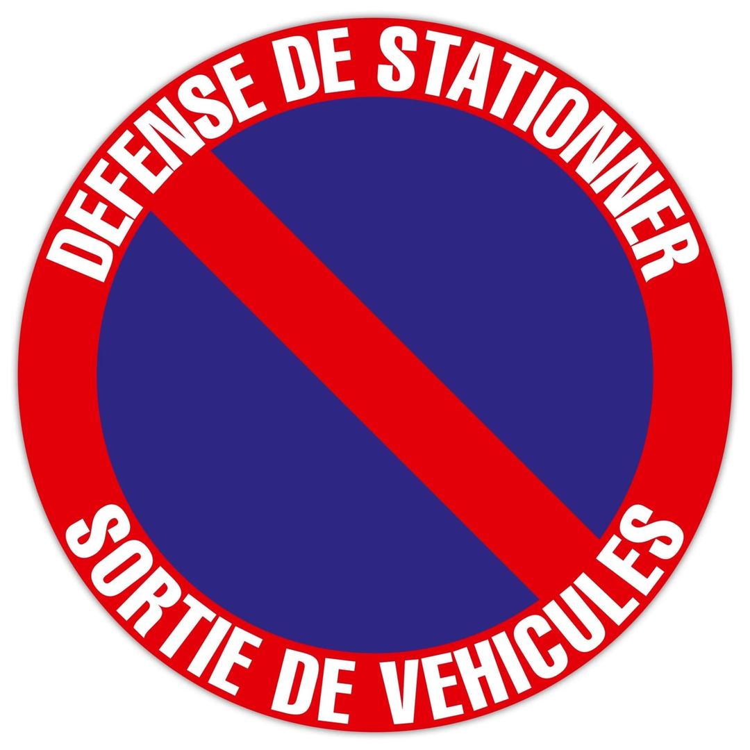 Sortie de véhicules, polypropylène, Ø 20 cm Panneau interdit de stationner 67109E EXACOMPTA - Panneau Défense de stationner, sortie de véhicules, EXACOMPTA 67109E, disque bleu barré de rouge