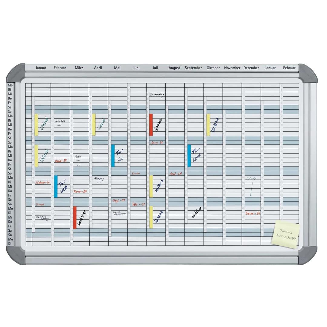 14 mois, mois, 2 semaines ou semaine, 94,5 x 61,5 cm, impression en allemand Planning annuel multifonction PRO FRANKEN - Planning annuel multifonction FRANKEN PRO garni, profils de cadre pivotants