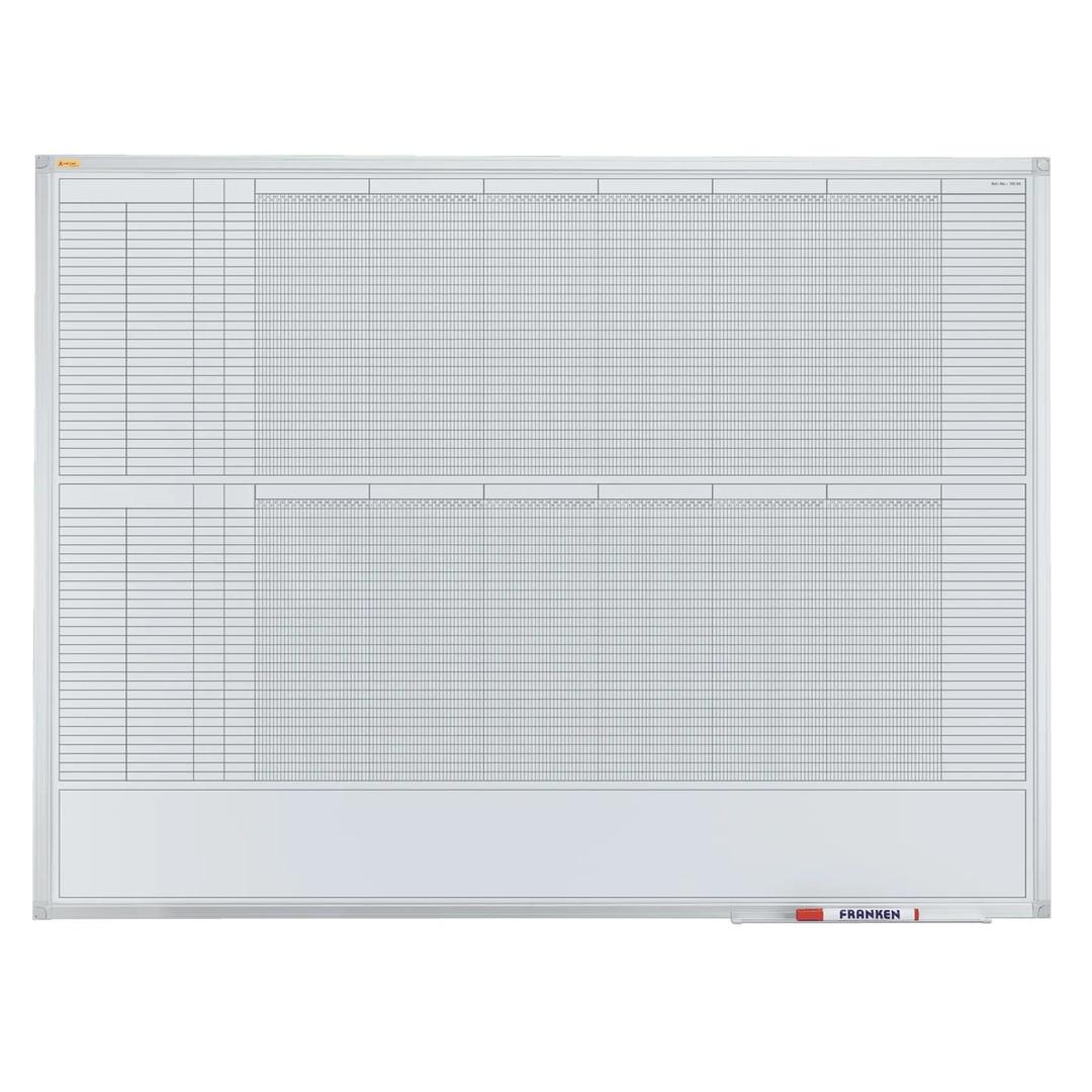30 lignes, 120 x 90 cm, mois à écrire Planning annuel X-tra!Line FRANKEN - Planning annuel FRANKEN X-tra!Line 120 x 90 cm