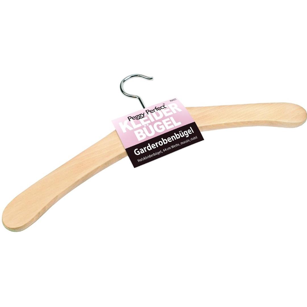 Laqué naturel, sans barre, 440 mm Cintre de garde-robe en bois PEGGY PERFECT - Cintre de garde-robe en bois laqué naturel Peggy Perfect