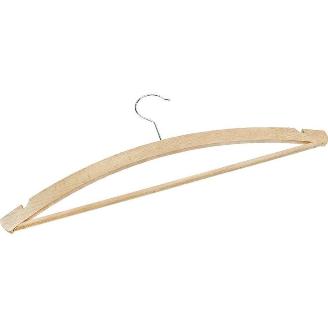Encoches, crochet pivotant, 420 mm Cintre en bois avec barre PEGGY PERFECT - Cintre en bois Peggy Perfect avec barre et encoches