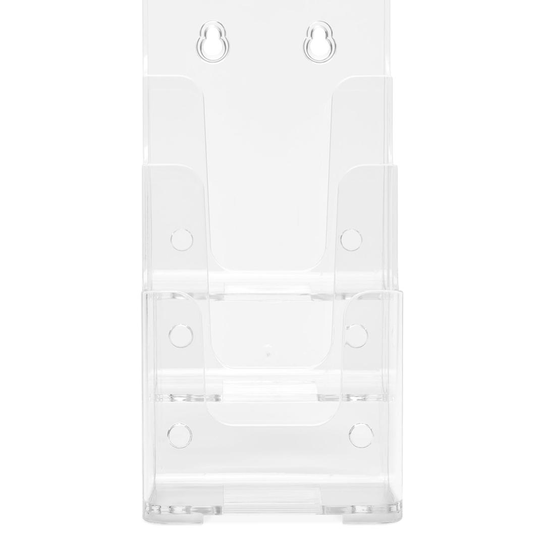 DL portrait, 3 compartiments Porte-flyer Classic DEFLECTO - Porte-brochures Classic deflecto DL, 3 compartiments, transparent