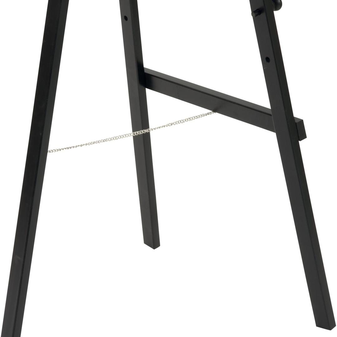 Réglable, sans ardoise, noir Chevalet ardoise EASEL SECURIT - Détail du réglage de hauteur du chevalet Securit EASEL noir