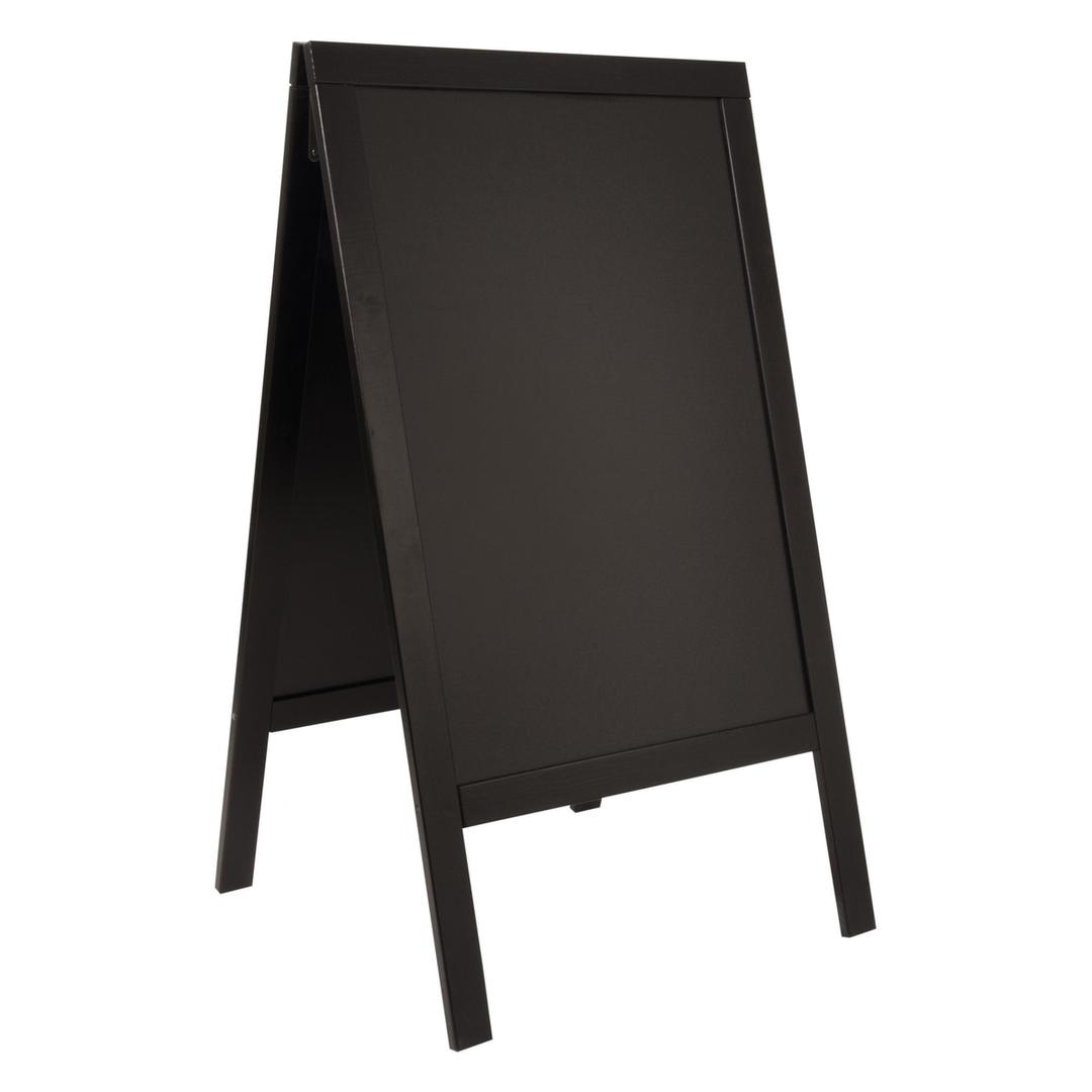 Ardoise 57 x 88 cm, double face, cadre noir Stop-trottoir ardoise WOODY SECURIT - Stop-trottoir ardoise Securit WOODY cadre noir, ardoise 57 x 88 cm