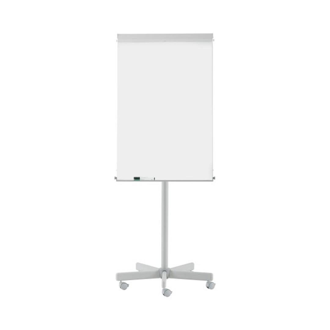 Acier laqué magnétique, 2 bras, pied étoile à 5 roulettes Paperboard mobile Pro BI-OFFICE - Paperboard Bi-Office Pro sur pied étoile à roulettes