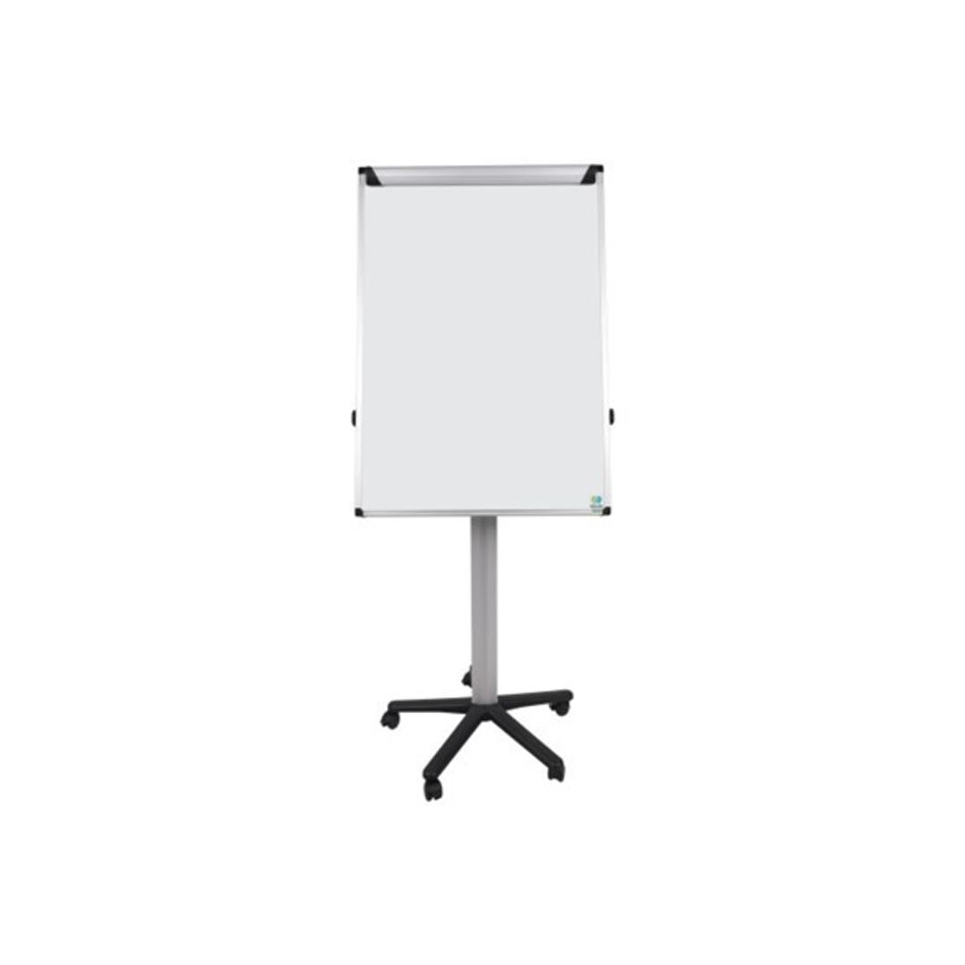 Acier laqué magnétique, 5 roulettes, noir Paperboard mobile Earth BI-OFFICE - Paperboard mobile Bi-Office Earth sur pied étoile noir