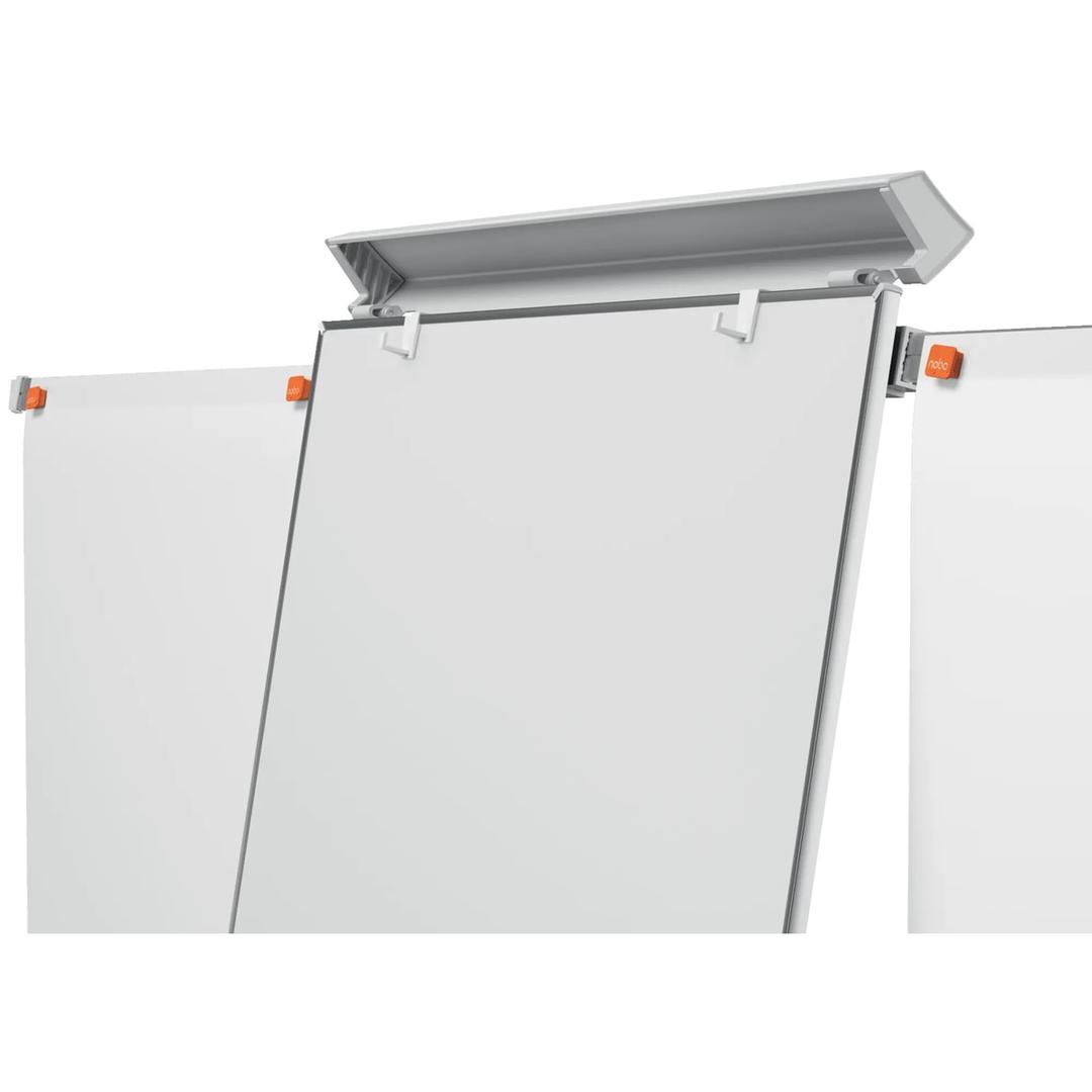 Acier laqué magnétique, 2 bras extensibles Paperboard mobile Impression Pro NOBO - Crochets et barre de découpe du paperboard nobo Impression Pro