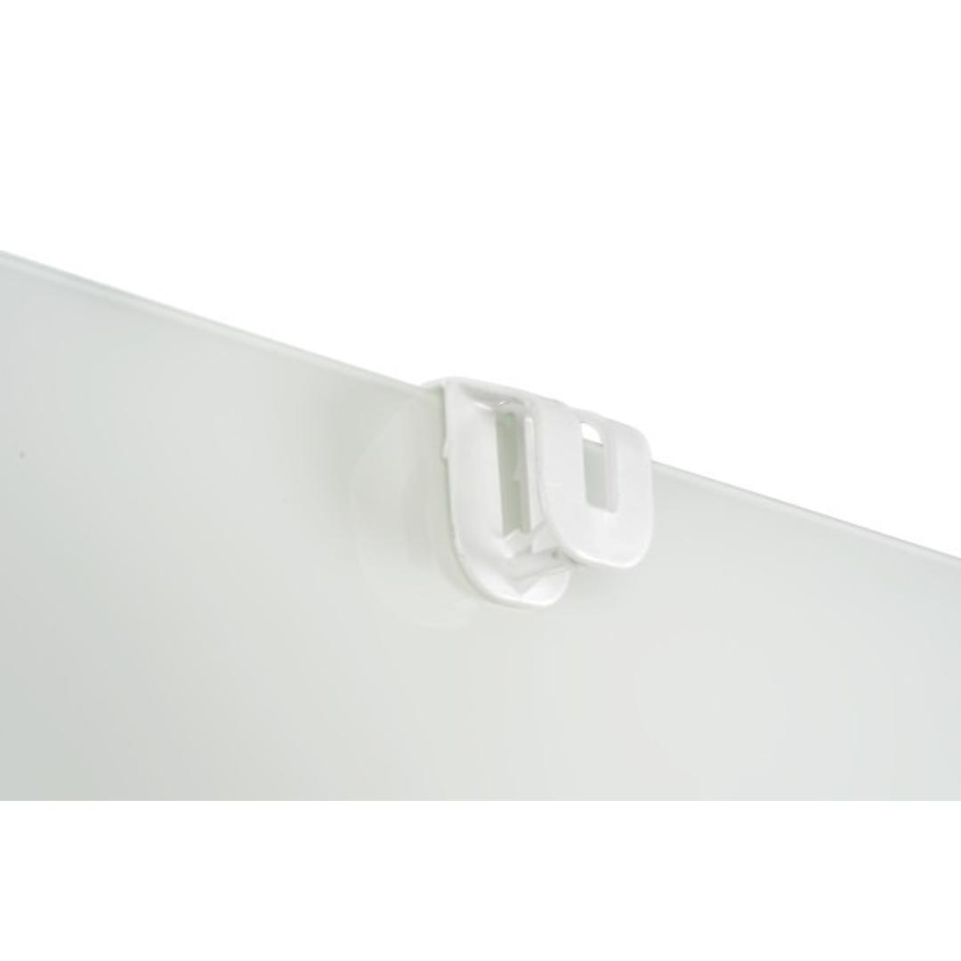 Verre trempé de 4 mm, non magnétique, piètement chromé Paperboard en verre Business BI-OFFICE - Pince porte-bloc du paperboard en verre Bi-Office Business
