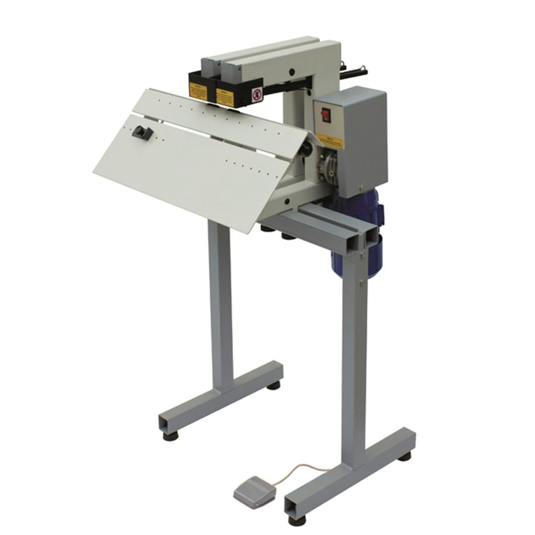 Agrafeuse électrique à pédale, 2 têtes X-14 II GRAFCUT - Agrafeuse électrique Grafcut X-14 II à deux têtes, sur pied avec pédale