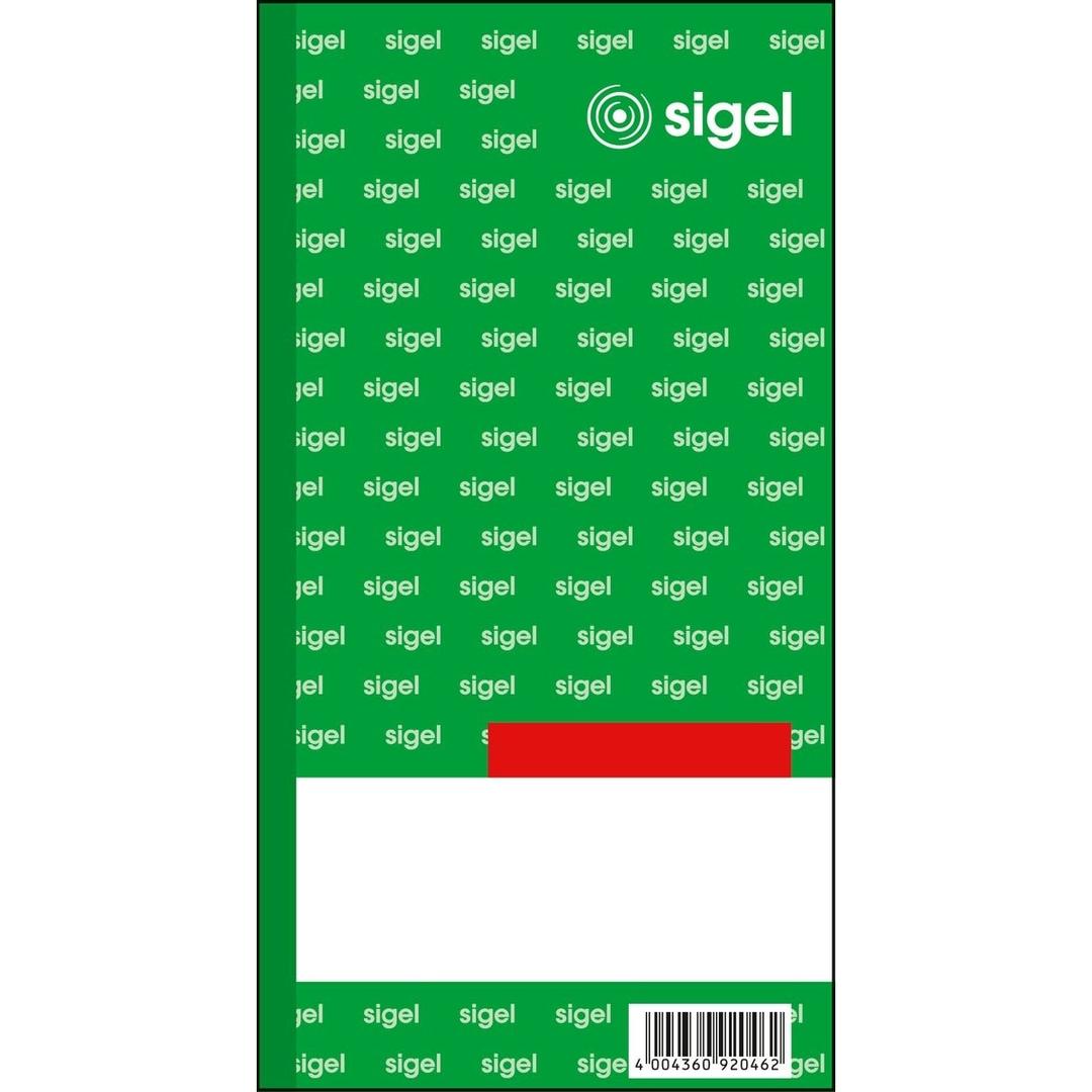 105 x 200 mm, 360 coupons, rose Carnet de commande autocopiant SIGEL - Couverture verte du carnet de commande sigel