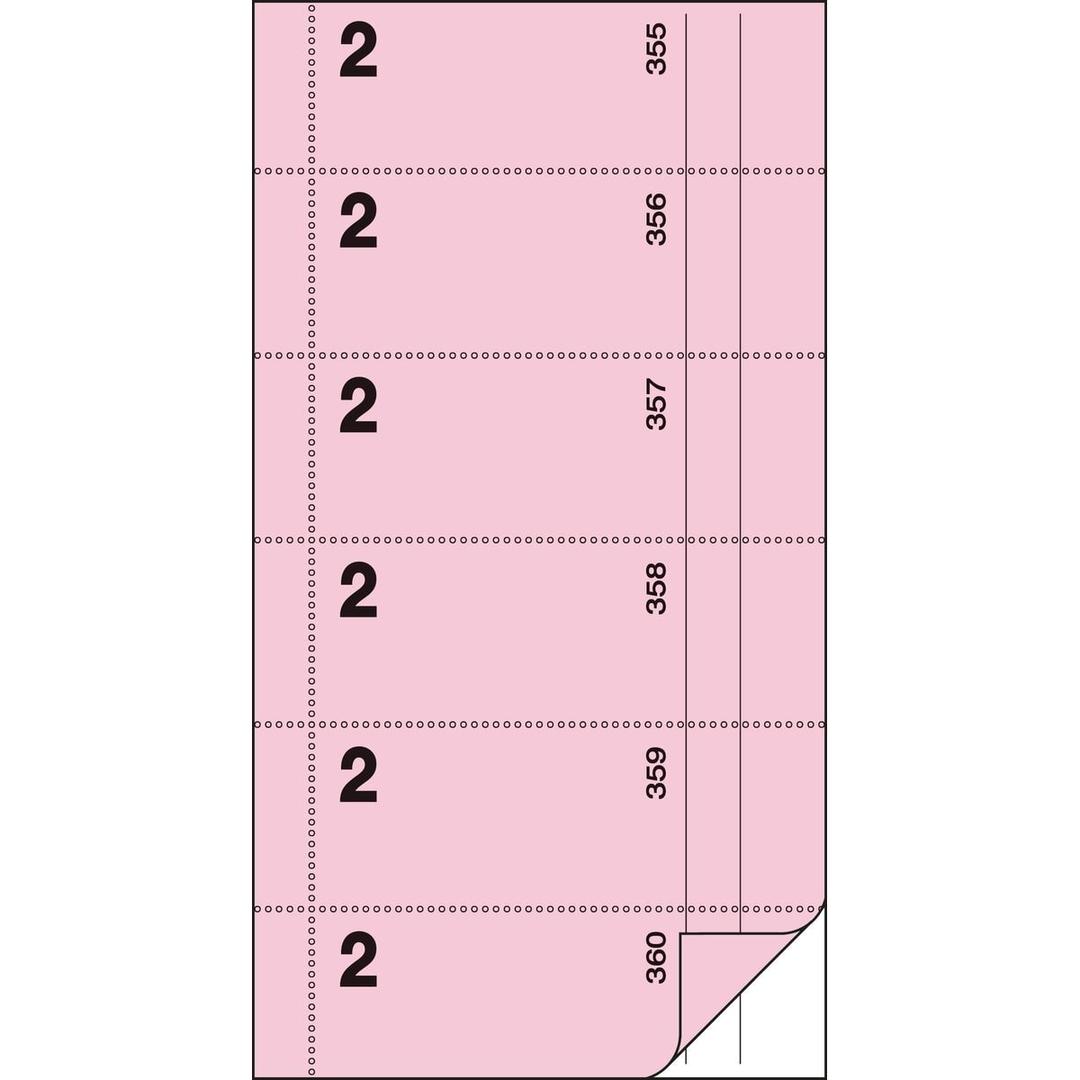 Avec carbone, 105 x 200 mm, 360 coupons, rose Carnet de commande serveur n° 2 SIGEL - Carnet de commande sigel BO002, coupons marqués du numéro de serveur 2 et numérotés