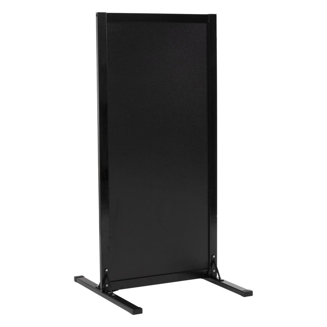 Hauteur 120 cm, piètement en T, cadre noir Stop-trottoir ardoise sur pieds WOODY SECURIT - Stop-trottoir ardoise Securit WOODY Pavement Stand 120 cm sur pieds en T, cadre noir