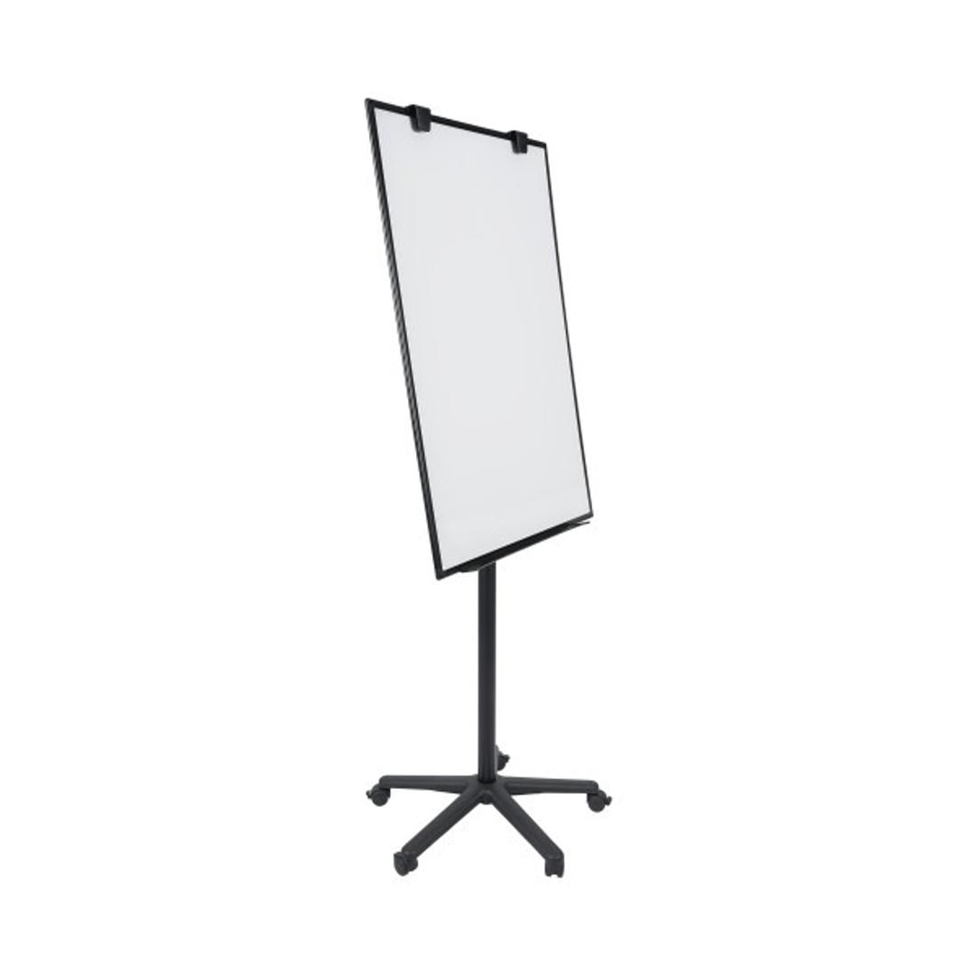 Magnétique, pied étoile à 5 roulettes, noir Paperboard mobile Maya Light BI-OFFICE - Paperboard Bi-Office Maya Light mobile vu de trois quarts