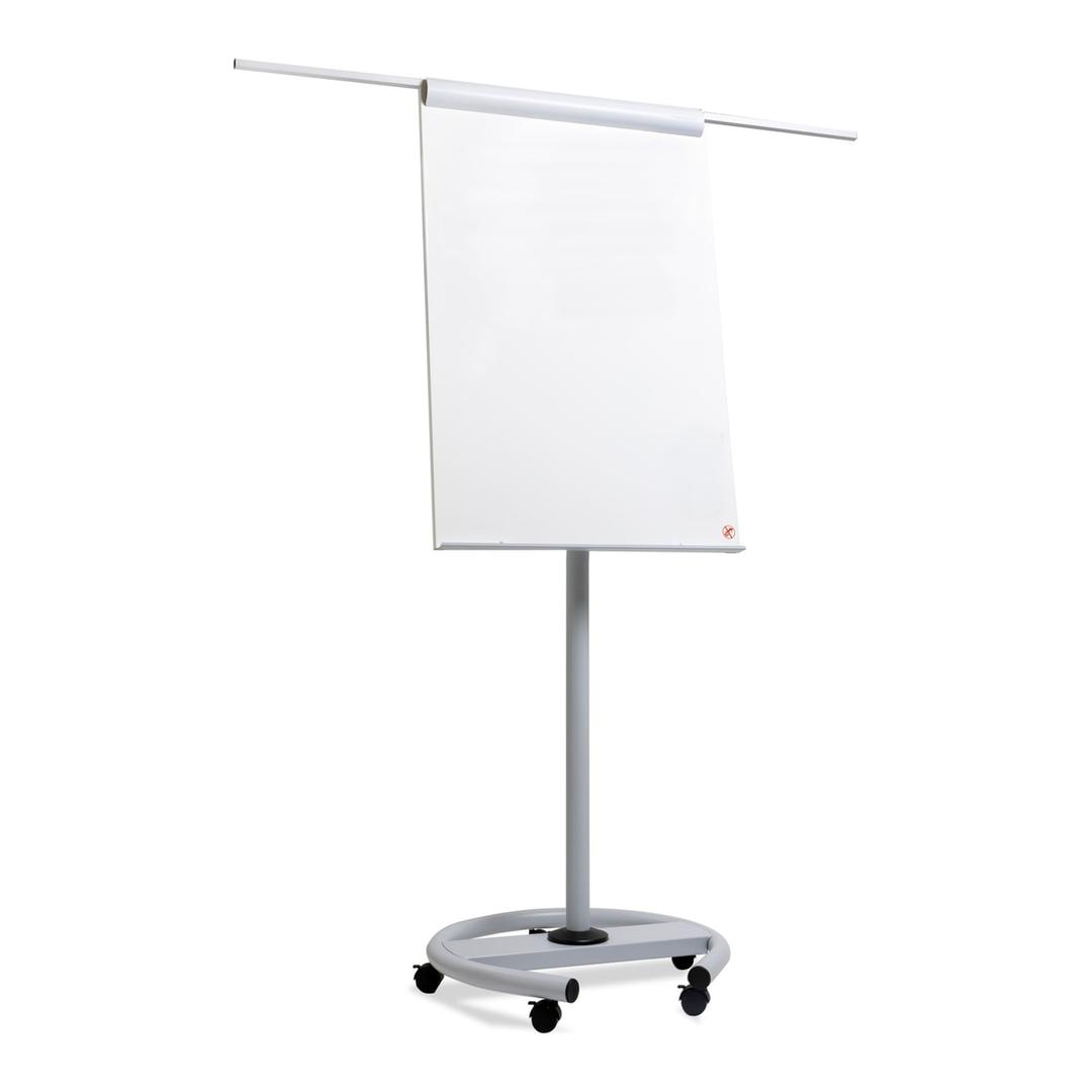 Magnétique, base ronde à 5 roulettes, 2 bras Paperboard mobile Junior Plus MAGNETOPLAN - Paperboard mobile magnetoplan Junior Plus, bras latéraux sortis