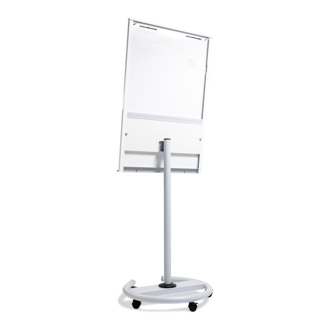Magnétique, base ronde à 5 roulettes, 2 bras Paperboard mobile Junior Plus MAGNETOPLAN - Dos du paperboard magnetoplan Junior Plus mobil