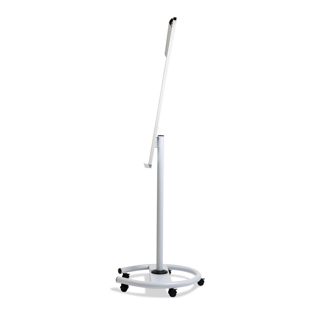 Magnétique, base ronde à 5 roulettes, 2 bras Paperboard mobile Junior Plus MAGNETOPLAN - Paperboard magnetoplan Junior Plus mobil vu de profil